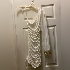 City Triangles Off White Evening Dress Size S